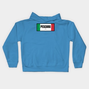 Pescara City in Italian Flag Colors Kids Hoodie